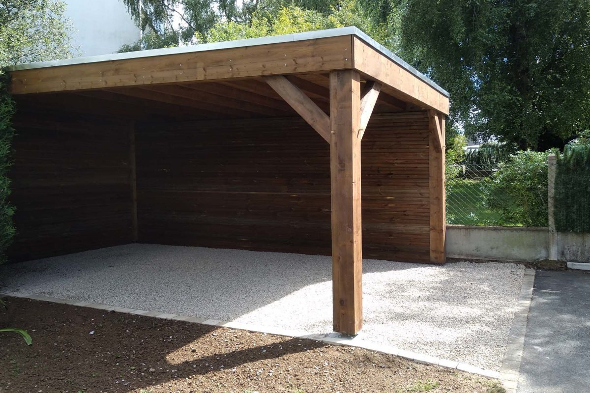 clermont Carport bois Clermont - Finition autoclave marron