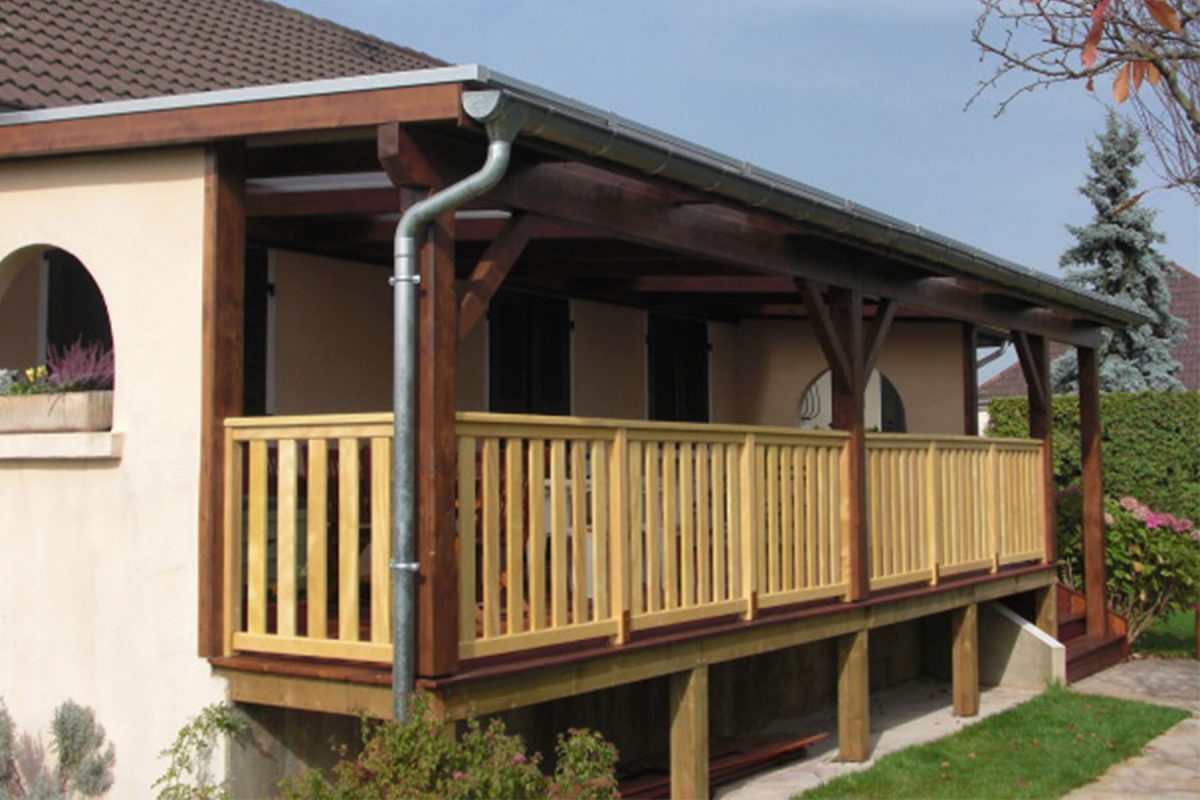 gravelines Pergola polycarbonate Gravelines - Finition réalisée par le client - Garde-corps et gouttière non inclus - Projet sur mesure
