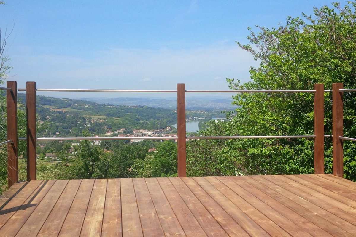 peronne Terrasse bois sur pilotis Péronne - Finition autoclave marron