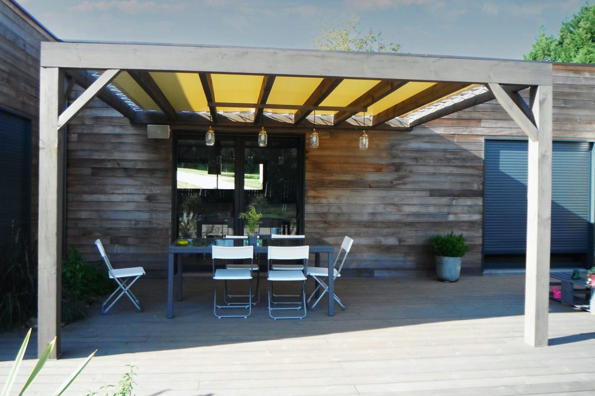 vincennes Pergola en bois Vincennes - Finition réalisée par le client - Toile non comprise (disponible en option)